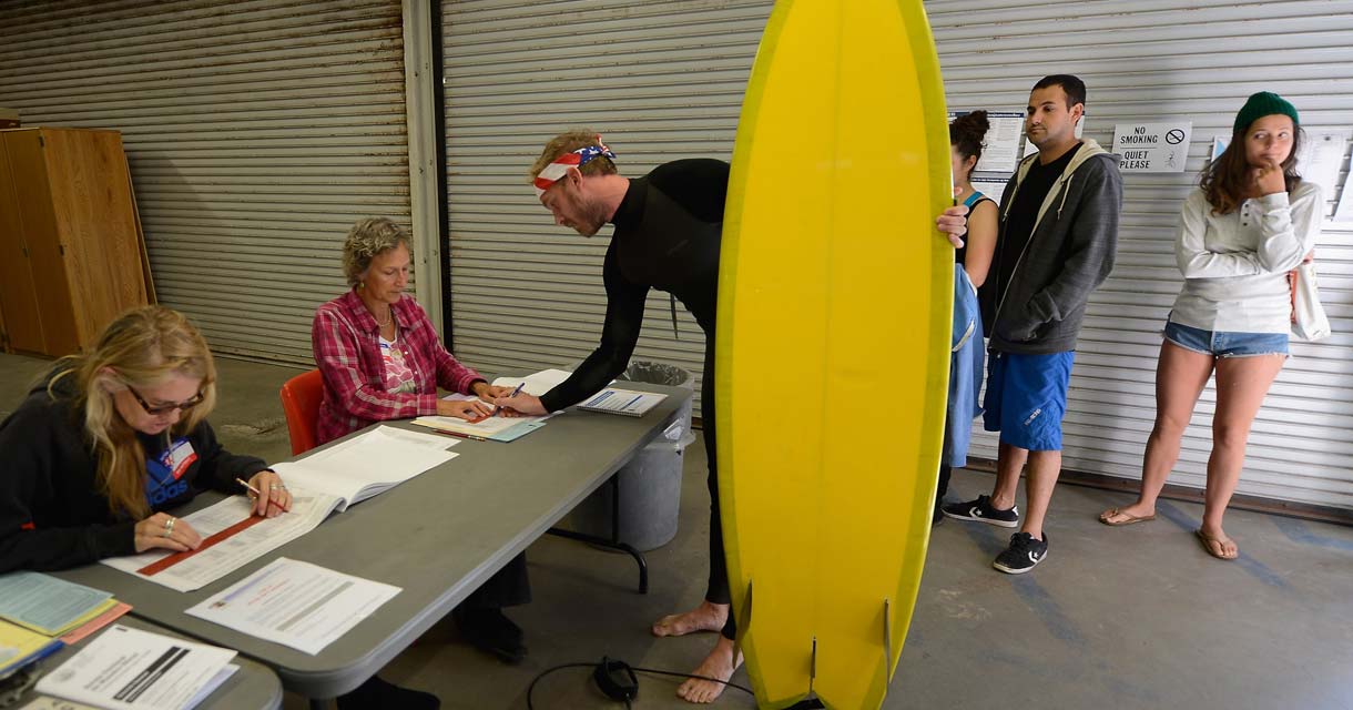 Voters in California cast their ballots on national and local matters, 2012
