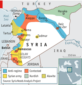 Balkanization of Syria Map credit The Economist