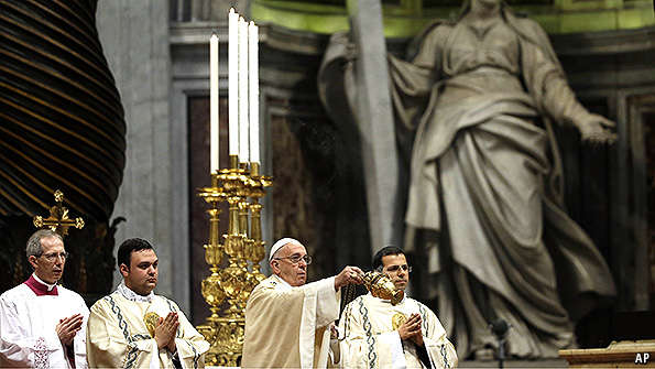 Pope Francis celebrating an Armenian-rite mass on Sunday