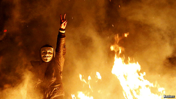 fawkes guy mask november fire face protest economist explains turkey march protester poem wearing modern behind meaning anonymous quotes anti