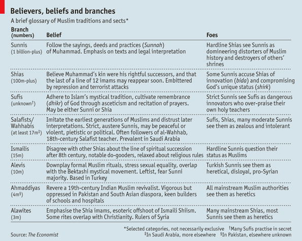 Shia-sunni Differences Chart