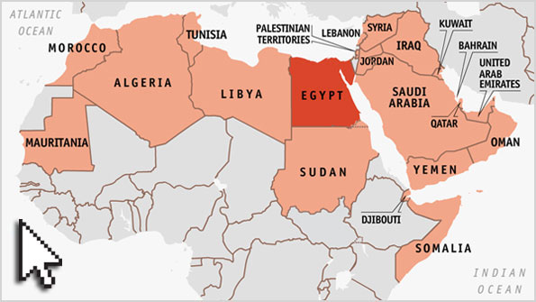 Mapping The Arab World Arab League Map