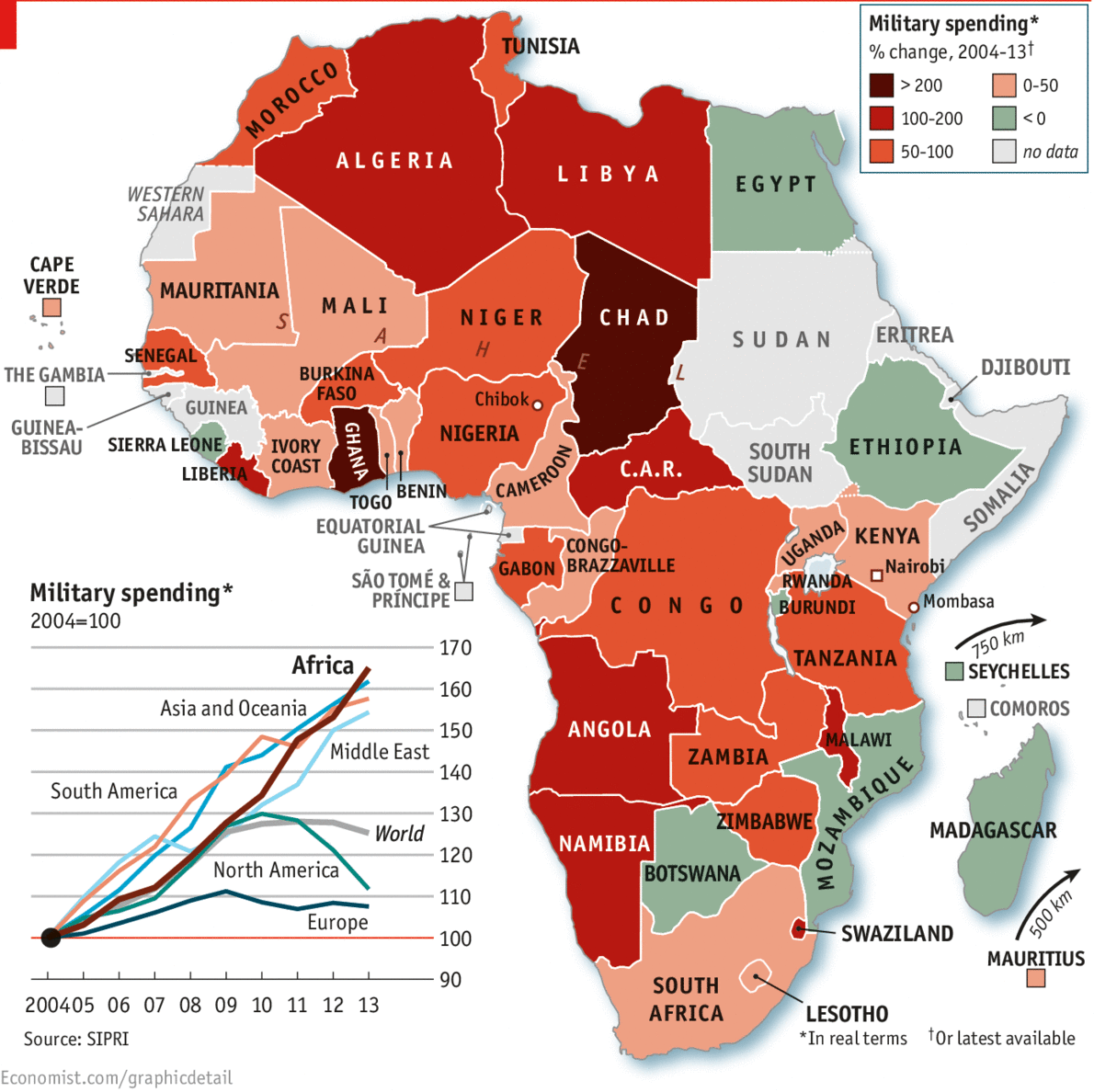 African Military Spending [1190x1188] : r/MapPorn