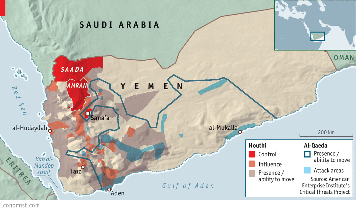 Daily chart: Yemen’s indecisive storm | The Economist