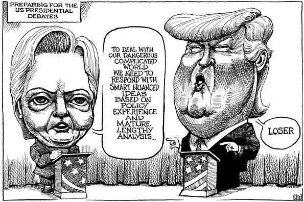 The year in editorial cartoons from The Economist - KAL and response