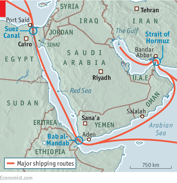 Oil on troubled waters - Middle East sea lanes