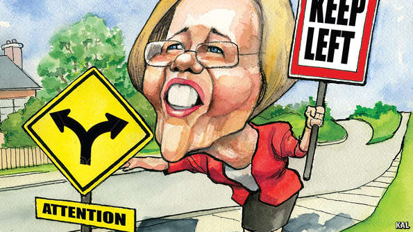 Image result for Angry elizabeth warren cartoon