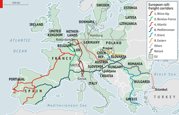Europe Rail Map